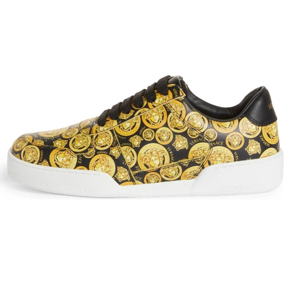 NIB $695 VERSACE Ilus Medusa Low Top Sneaker 38/8 - Picture 3 of 6